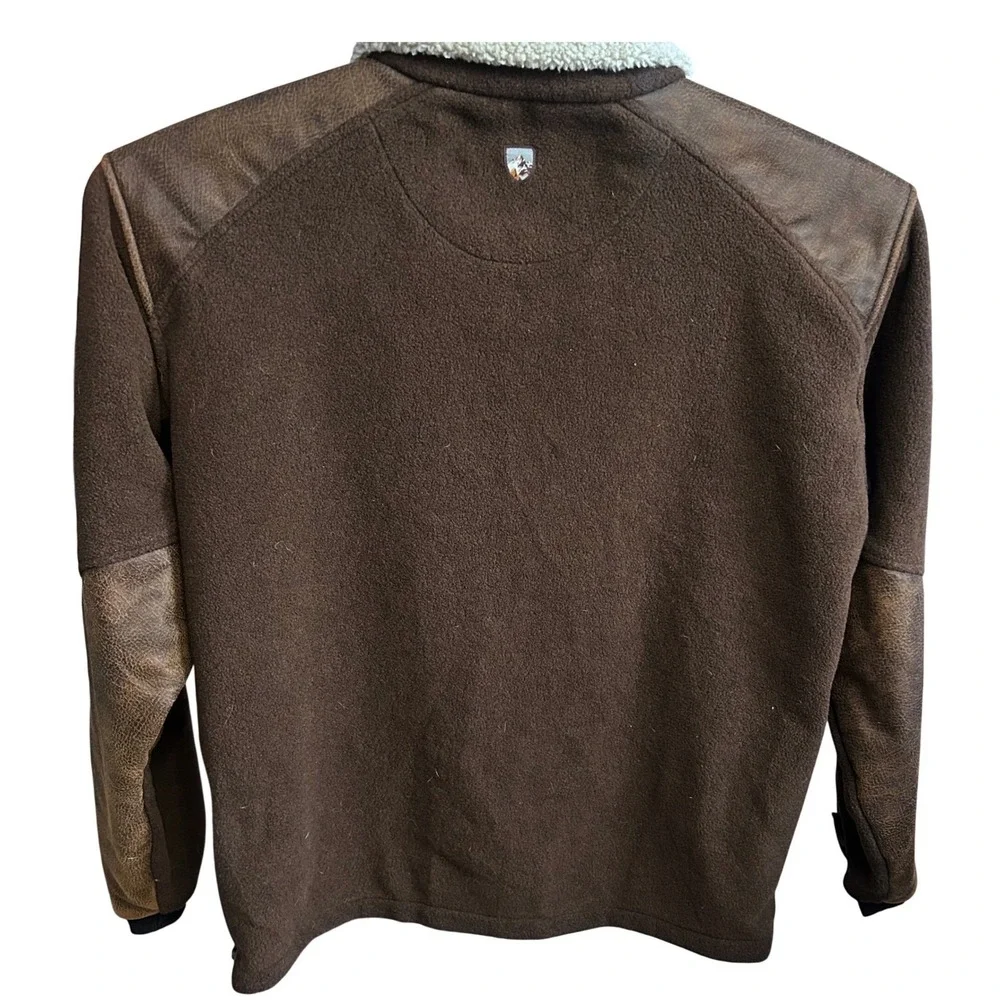 Kuhl Mens Brown Fleece Sherpa Lined‎ Full Zip Jacket Sz. XL Alpenwurxs